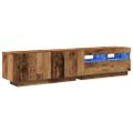 TV skrinka vidaXL s LED osvetlením Staré drevo 180x35x40 cm