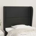 vidaXL Čelo postele so záhybmi čierne 103x23x118/128 cm umelá koža