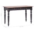 vidaXL Stôl s 3 zásuvkami 117x57x75 cm masívne mahagónové drevo