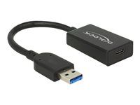 USB adaptér - USB typ A (M) do USB-C (F) - USB 3.1 Gen 2 - 15 cm - čierna