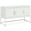 vidaXL TV skrinka biela 100,5x39x60,5 cm oceľ