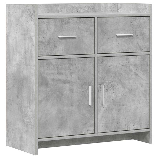 vidaXL Servírovacia skriňa Betónovo sivá 75 x 36 x 80 cm