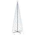 vidaXL Vianočný stromček kužeľ studený biely 1400 LED 160x500 cm