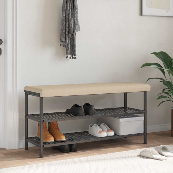 vidaXL Vankúš na lavičku Mikrovlákno Krémová Hĺbka 35 cm