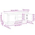vidaXL TV skrinka 102 x 35 x 45 cm Remeselný dub Kompozitné drevo