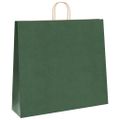 vidaXL Papierové tašky 250 ks s rúčkami, zelené, 54x15x49 cm
