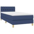 vidaXL Boxspring posteľ s matracom modrá 100x200 cm látka