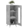 vidaXL Komoda betónovo sivá 34,5x34x90 cm spracované drevo