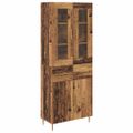 vidaXL Highboard 2 ks Staré drevo 69,5 x 34 x 180 cm Kompozitné drevo