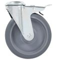 vidaXL Otočné kolieska s otvorom na skrutku 4 ks 125 mm