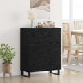 vidaXL Servírovacia skriňa Čierny dub 69,5 x 34 x 90 cm
