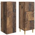 vidaXL Sada skríň 2 ks 33 x 34,5 x 90 cm Kompozitné drevo Staré drevo