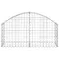 vidaXL Oblúkový gabionový kôš 100x30x40/60 cm pozinkované železo