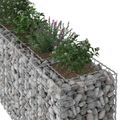 vidaXL Gabiónová vyvýšená posteľ 2 ks 330 x 50 x 80 cm Strieborná