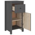 vidaXL Komody 2 ks sivé 40x35x80 cm borovicový masív
