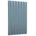 vidaXL Strešné panely 12 ks pozinkovaná oceľ sivá 60x36 cm