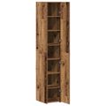 vidaXL Highboard Staré drevo 30 x 42,5 x 185 cm