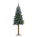 vidaXL Úzky vianočný stromček Zelená 150 cm