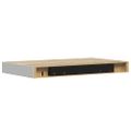 vidaXL Plávajúce nástenné police 2 ks dubové a biele 40x23,5x3,8 cm MDF