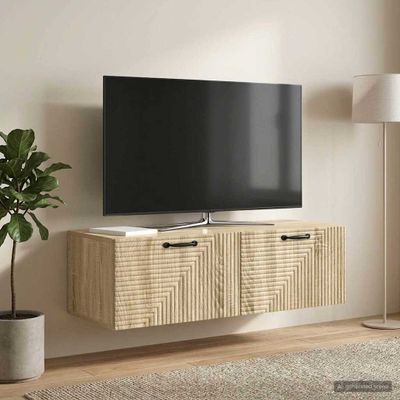vidaXL Nástenná TV skrinka Dub sonoma 98 x 41 x 30 cm Kompozitné drevo