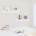 vidaXL Nástenné skrinky 2 ks biele 50x12x9 cm masívna borovica