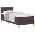 vidaXL Posteľ s pružinovým rámom Tmavohnedá 80 x 200 cm látka