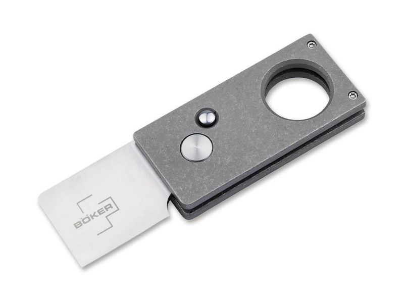 Böker Plus 01BO513 CIGAR CUTTER vreckový nôž s orezávačom cigariet 3,4 cm, titán