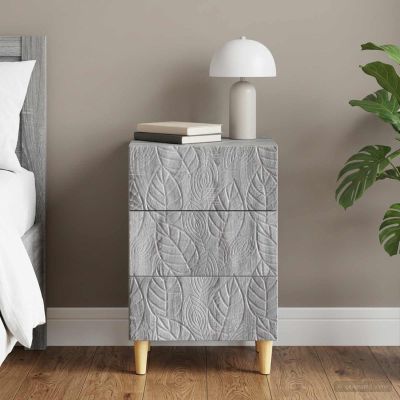 vidaXL Nočný stolík Sivý Sonoma 43 x 39,5 x 66,5 cm Kompozitné drevo