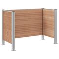 vidaXL Plot pre odpadkový kôš Hnedá 161 x 85 x 115 cm Hliník a WPC