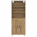 vidaXL Highboard 2 ks Remeselný dub 69,5 x 34 x 180 cm