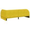 vidaXL Rohový rám postele s čelnou doskou Žltá 80 cm x 200 cm Zamat