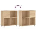 vidaXL Skrinka na platne dub sonoma 84,5x38x48 cm kompozitné drevo