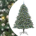 vidaXL Umelý vianočný stromček Zelená 240 cm PVC, plast a oceľ
