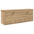 vidaXL Vešiak na stenu Nástenná montáž Remeselný dub 80 x 20 x 30 cm