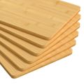 vidaXL Raňajkové taniere 6 ks 22x14x0,8 cm bambus