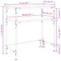 vidaXL Konzolový stolík čierny 75x35,5x75 cm kompozitné drevo