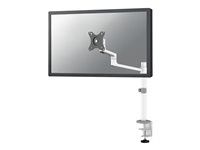 Montážna sada (kĺbové rameno) - plný pohyb - pre obrazovku - oceľ - biela - veľkosť obrazovky: 17"-27" - upevniteľné na stôl