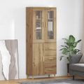 vidaXL Highboard Remeselný dub 34,5 x 34 x 180 cm Kompozitné drevo