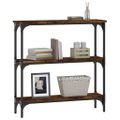 vidaXL Konzolový stolík dymový dub 75x22,5x75 cm kompozitné drevo