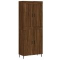 vidaXL Vysoká skrinka hnedý dub 69,5x34x180 cm spracované drevo