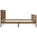vidaXL Posteľný rám s čelom medovo hnedý King Size masívne drevo
