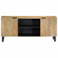 VidaXL TV skrinka Hnedá 105x33x46 cm Masívne drevo Mango