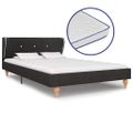 vidaXL Posteľ s matracom s pamäťovou penou tmavosivá 120x200 cm jutová
