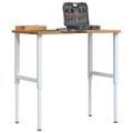 vidaXL pracovný stôl svetlohnedá 100x60x(71,5-98) cm masívny dub