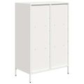 vidaXL Vysoká skrinka biela 68x39x103,5 cm oceľ
