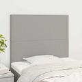vidaXL Čelo postele svetlosivé 100x5x118/128 cm látkové