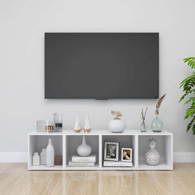 vidaXL TV skrinky 4 ks, biele 37x35x37 cm, kompozitné drevo