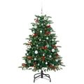 vidaXL Umelý vianočný stromček Zelená 150 cm PVC, kov a plast