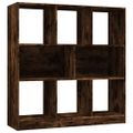 vidaXL Knižnica dymový dub 97,5x29,5x100 cm spracované drevo