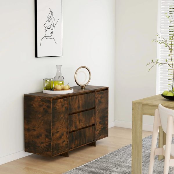 vidaXL Komoda, 3 zásuvky, tmavý dub 120x41x75 cm, kompozitné drevo